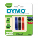 Dymo 3D tape 9 mm. x 3 mtr. Rød/blå/sort (3-pak)