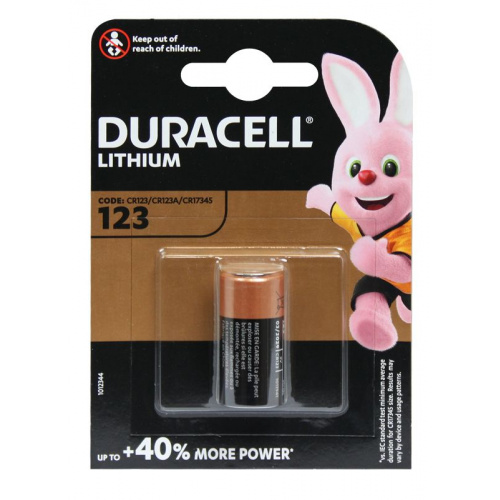 Batteri Duracell Ultra Phote CR123 lithium