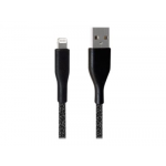 Laderkabel USB-A til Iphone/Ipad 1 mtr. sort