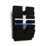 Avisholdere, FlexiPlus 6, sort vandret til væg (6 stk.)