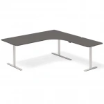 Hæve-/Sænkebord, 2000x2000 mm. 3-benet alu stel, højre vendt