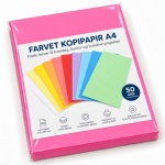 Pakke med 50 ark rosa kopipapir i A4-format, 80 g