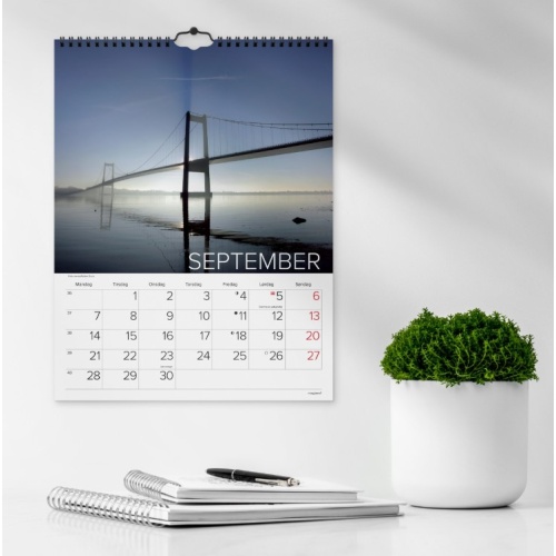 Vægkalender 2026 Dansk natur 29,5×39 cm.