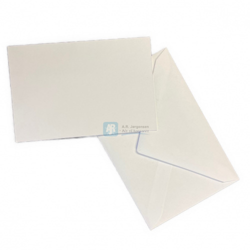 Takkekort 70×105 mm. hvid incl. kuvertet (10 stk)