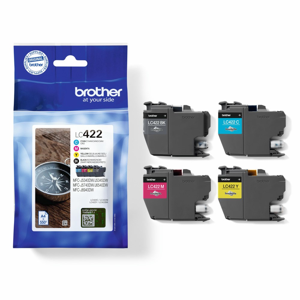 Bl kpatroner Brother LC422 BK C M Y 4 pak Arjshop Bl kpatroner Brother LC422 BK C M Y 4 pak Arjshop