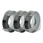 Dymo 3D tape 9 mm. x 3 mtr. Sort (3-pak) - Image 2