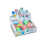 Nøgleringe transp. ass. farver kraftig kvalitet. (100 stk.)