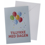 Kort-/telegram Ballonner/Tillykke med dagen