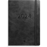 Ugekalender A6 Forma Deluxe sort kunstskind tværformat - Image 3