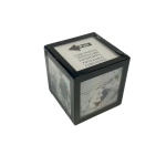 Billedterning CUBE 9,5x9,5 cm. Sort ramme 9655