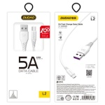 USB-C laderkabel L2T USB-A til USB-C 2 meter hvid - Image 4