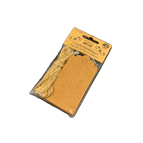 Brune manilla gavemærker 5x10 cm