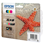 Blækpatroner Epson T603 BK-XL + C,M,Y (4-pak) Søstjerne-serien