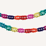 Guirlande, ass. farver silkepapir 6 meter