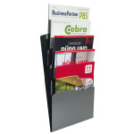 TWIN AGENDA A4 Brochure holder sort metal med 5-fag - Image 3