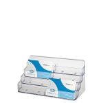 Visitkortholder m/8 rum, transparent