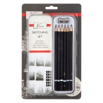 Tegneblyanter Sketching Sæt 6 stk. incl. blyantspidser