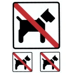 Pictogram/klistermærke Hunde forbudt (3 stk.)