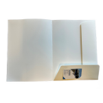 Projektomslag A4 270g karton med sideflap og visitkort
