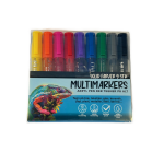 Multimarkers akryl, UV-/vandbestandige farver 9 stk.