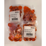 Bankobrikker med metalring, orange (100 stk.)