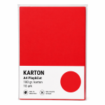 Karton A4 180 gr. 10 ark Postrød