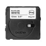 Brother tape P-Touch Btag-231 12 mm. black/white (4 mtr) - Image 2