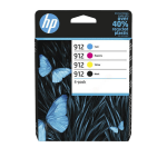 Blækpatroner HP 912 BK,C,M,Y (4-pak)