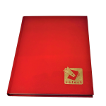 Notesbog/protokol 16,5x21 cm. 90 g. linj. Rød