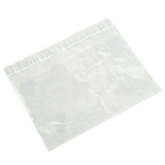 Pålægsfolie, klar, LDPE/virgin, 18x23,5 cm. med limluk, uden tryk (1.000)