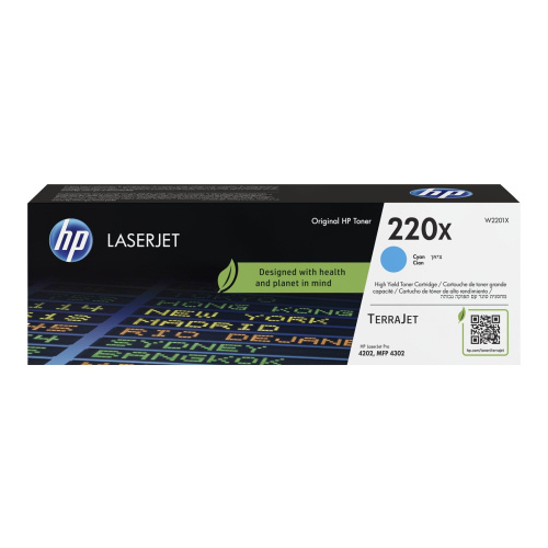 Lasertoner HP W2201X – 220X Cyan (5.500 sider)