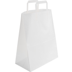 Bærepose, hvid papir m/hank 320/170x400 mm. 26 Ltr. (200 stk.) - Image 2