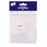 Hængemærke med snor 36x53 mm. (100 stk)