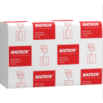 Håndklædeark, Katrin Plus, 2-lags, Z-fold, 24x20,6 cm. 8,5 cm, hvid, nyfiber (3150 ark)