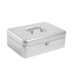 Pengekasse m/lås BNT stor 10" (Sølv) - Image 2