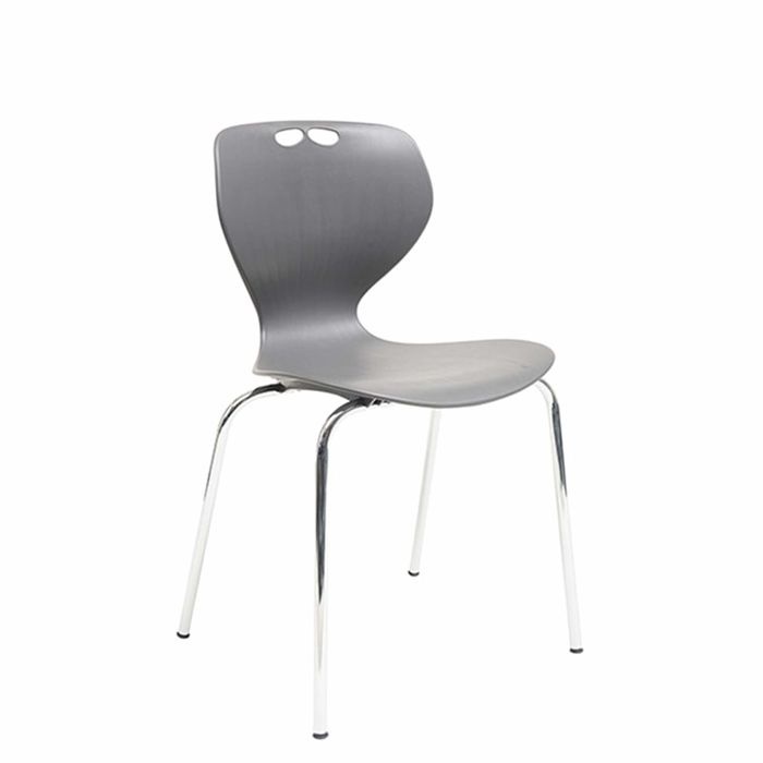 Oporto Mata stol med blankt stel - Antracit - Image 1