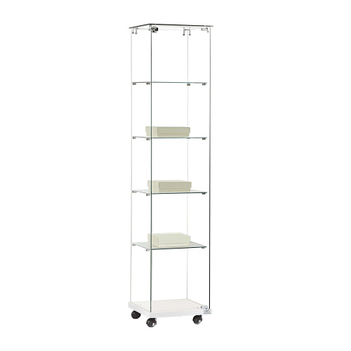 Glasvitrine Trento 1. m/glastop, hvid
