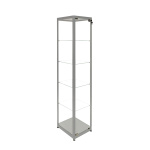 Glasvitrine Diamond 4, alu m. lås