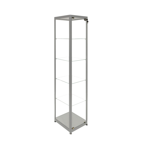 Glasvitrine Diamond 4, alu m. lås