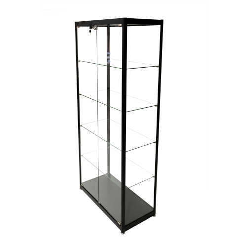 Glasvitrine Diamond 8, sort m. lås