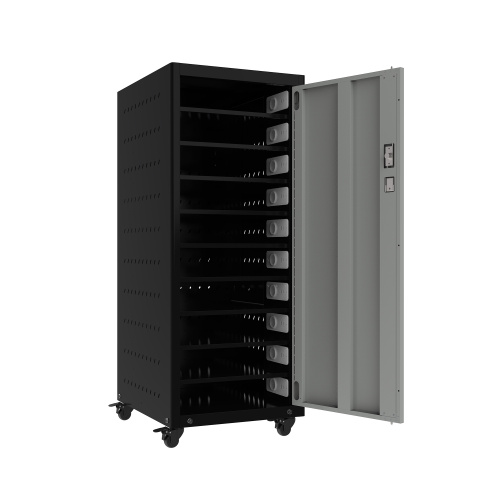 PC-Skab på vogn med 10 rum, inkl. opladning PC-Skab på vogn med 10 rum, inkl. opladning