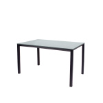 Oporto Base X kantinebord, 80x140 cm, sort stel - Lysegrå
