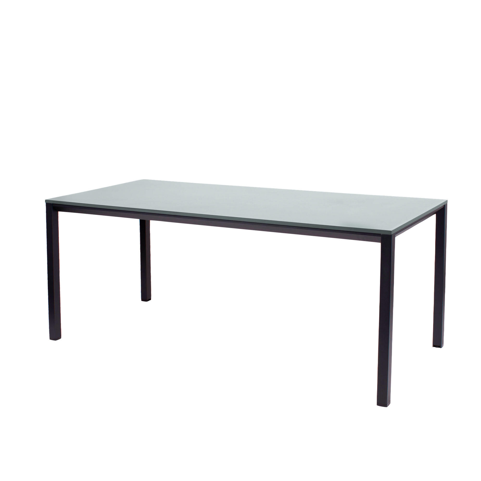 Oporto Base X kantinebord, 80×180 cm, sort stel – Lysegrå Oporto Base X kantinebord, 80x180 cm, sort stel - Lysegrå - Image 1