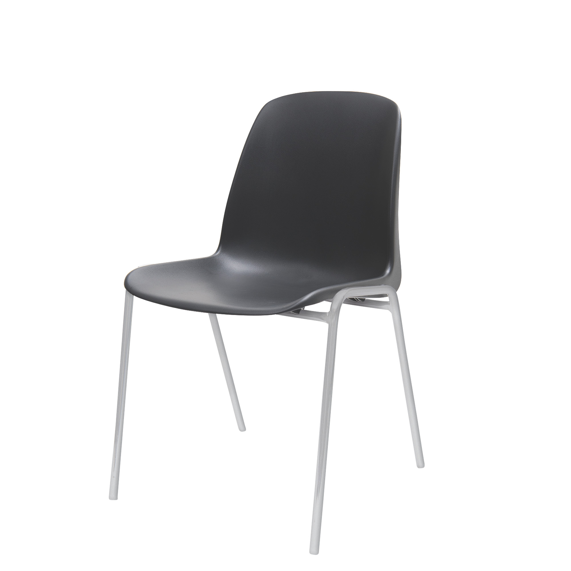 Stabelstol Oporto Xtra, Alugrå stel – Antracit Stabelstol Oporto Xtra, Alugrå stel - Antracit - Image 1