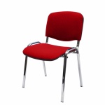 Comfort Basic stol med blankt stel - Rød