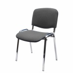 Comfort Basic stol med blankt stel - Grå