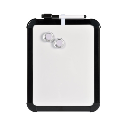 Whiteboardplade med sort ramme 22×30 cm. whiteboardplade