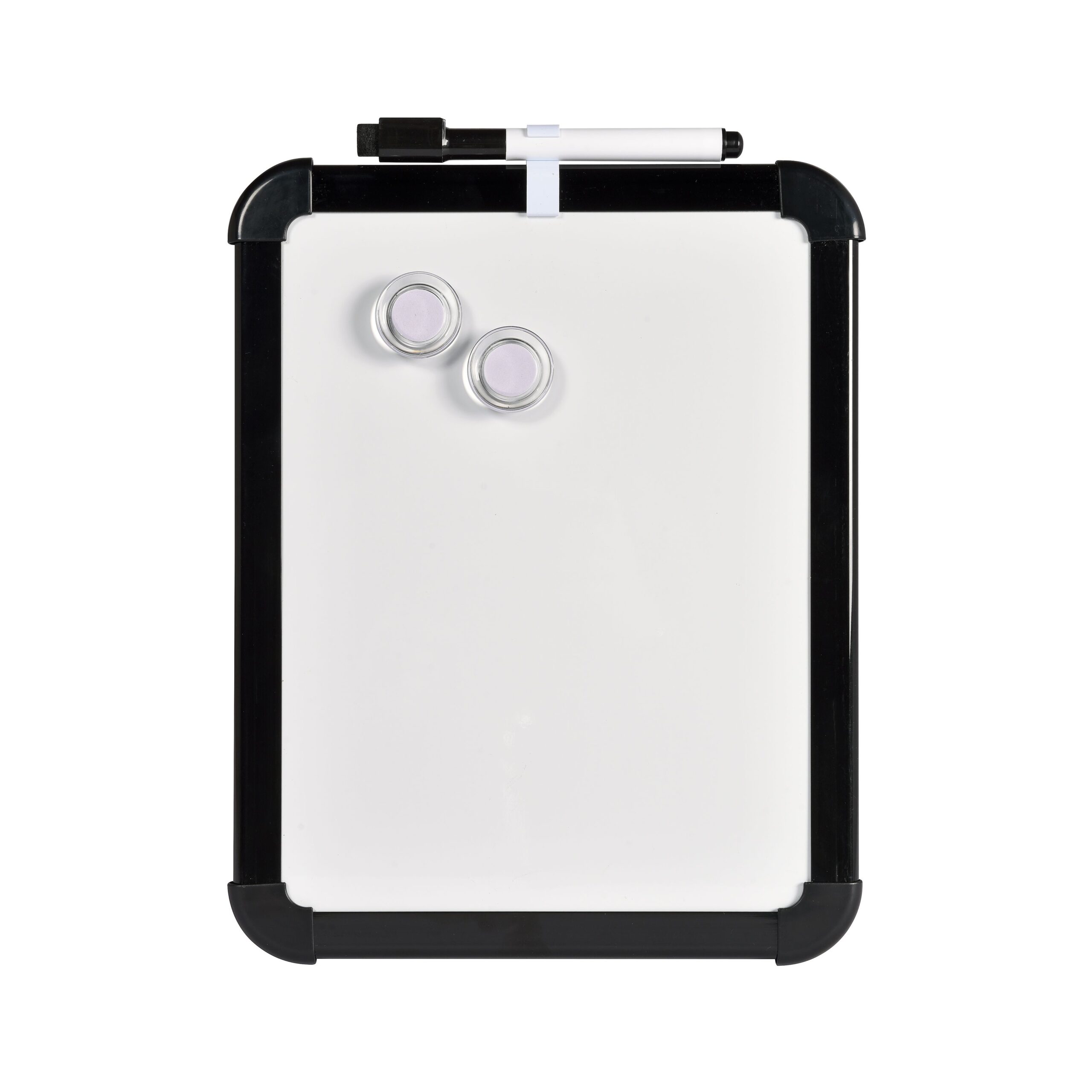 Whiteboardplade med sort ramme 22×30 cm. whiteboardplade