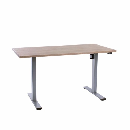Hæve sænkebord Operator 70×140 cm, alu stel – Eg