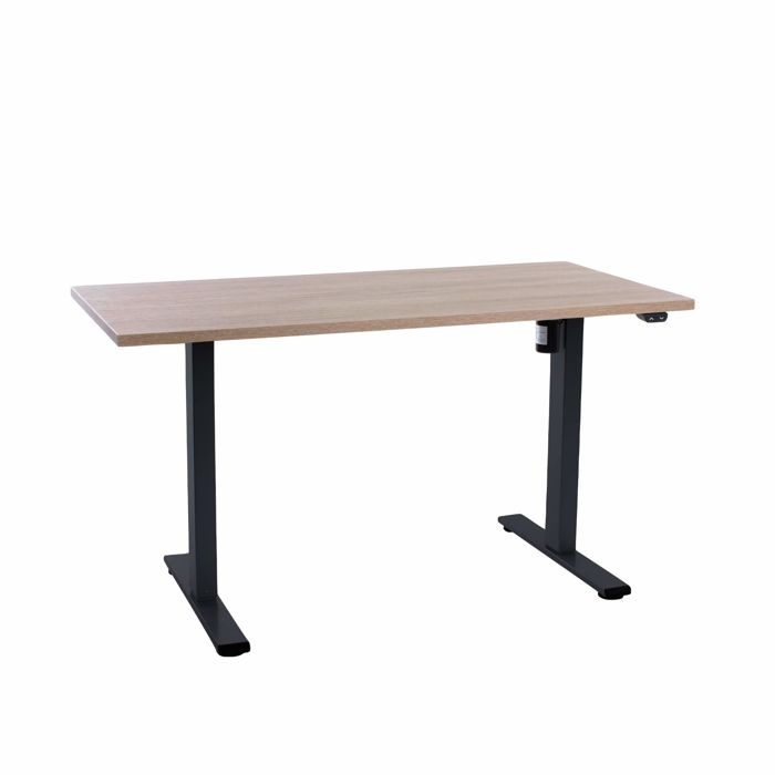 Hæve sænkebord Operator 70x140 cm, sort stel - Hvid - Image 2